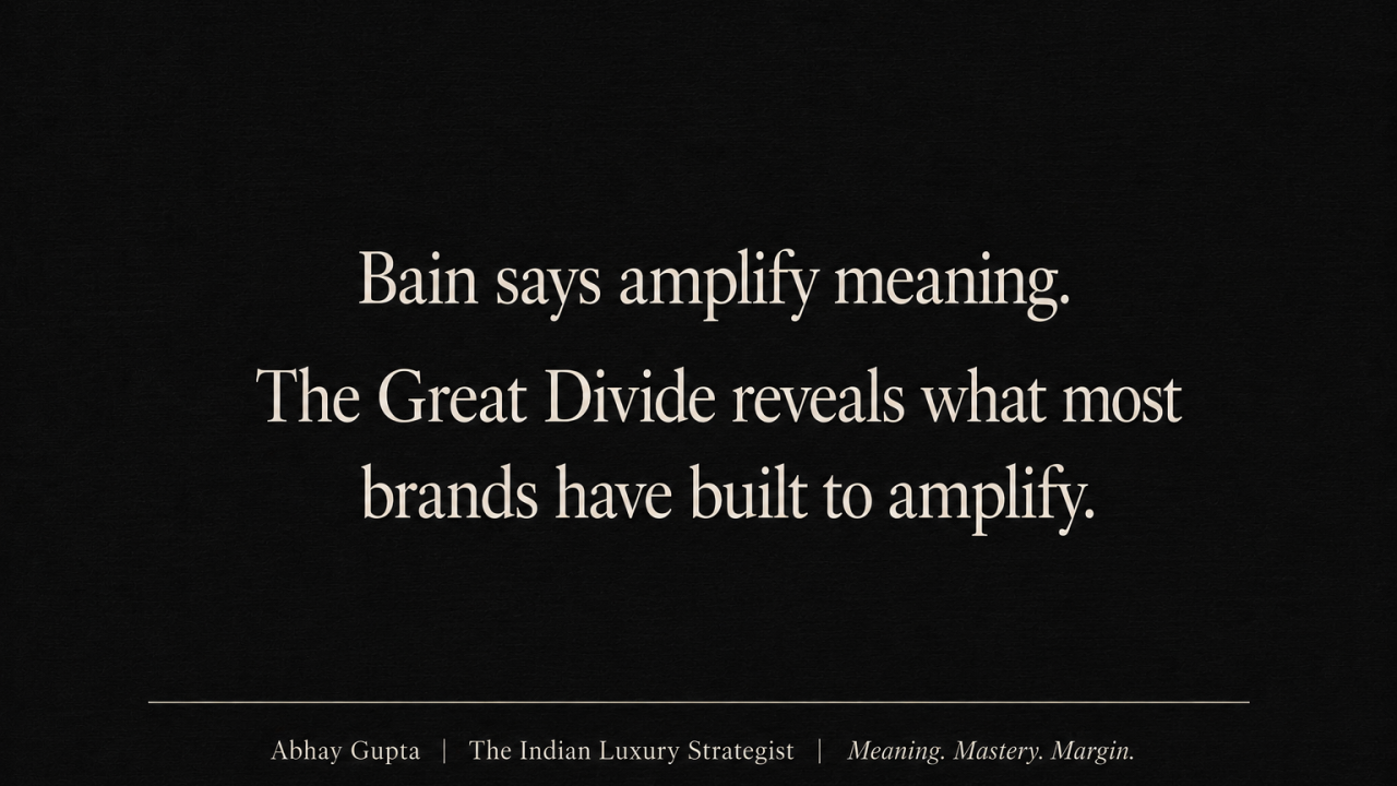 Bain Says Global Luxury is Racing to Amplify Meaning. The Great AI Divide Reveals Why Most Will Fail